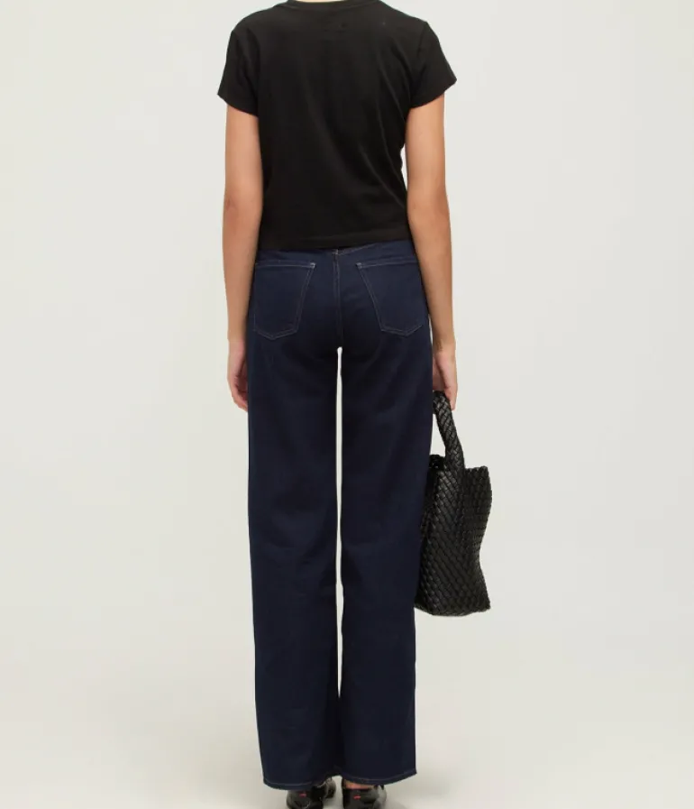 T-shirts & Tanks-Agolde Adine Cropped Tee in Black
