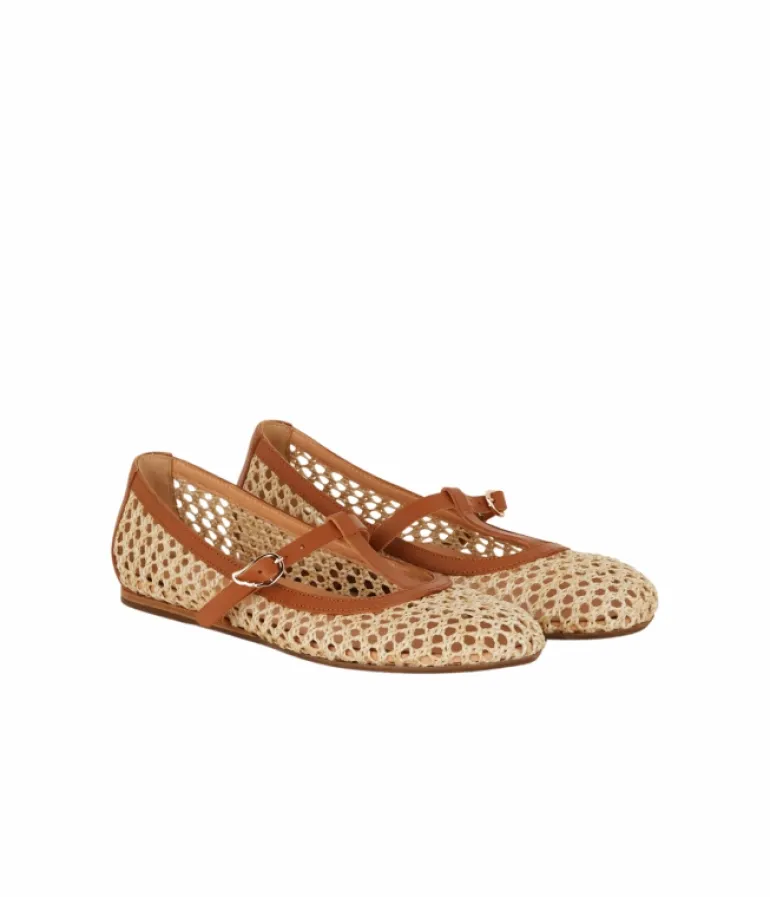 Flat Shoes-Ancient Greek Sandals Aerati Ballet in Brown