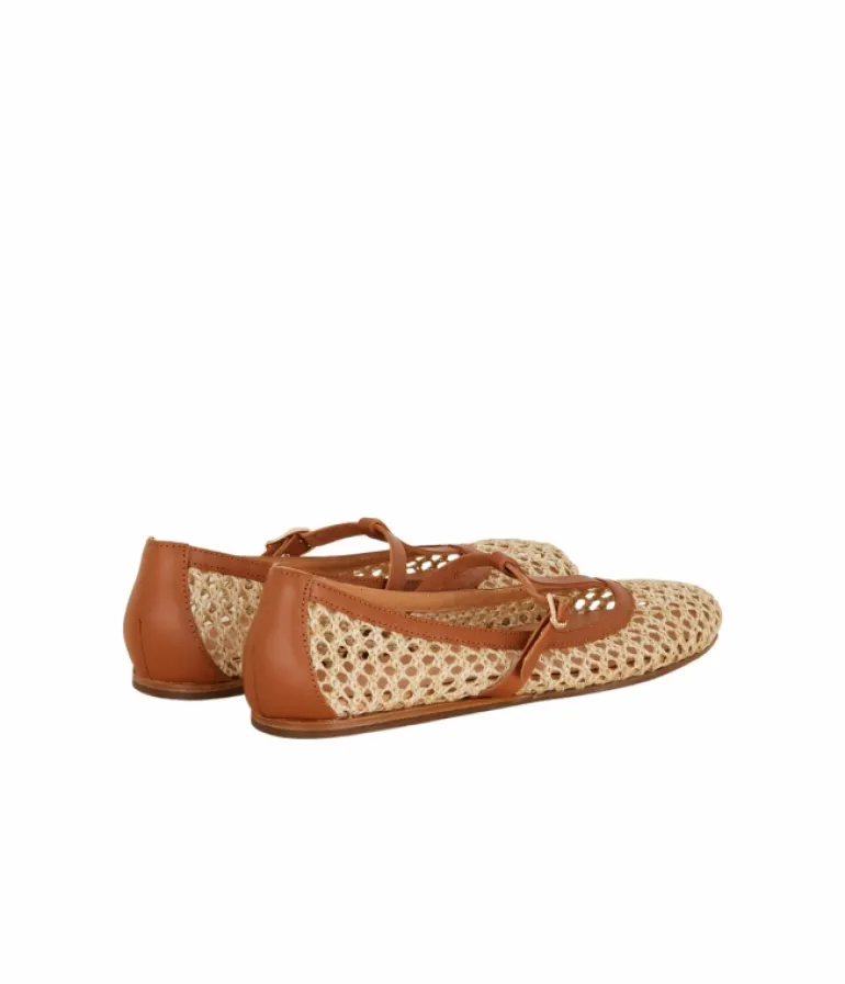 Flat Shoes-Ancient Greek Sandals Aerati Ballet in Brown