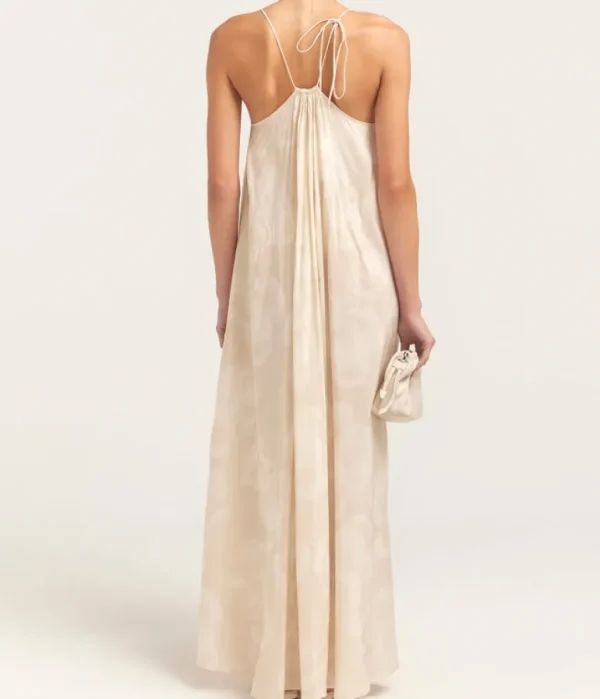 Dresses-Anine Bing Aida Maxi Dress in Oat Mushroom