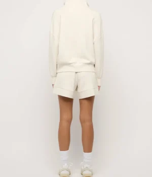 Loungewear-Varley Alder Short in Ivory Marl