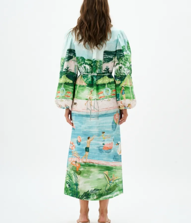 Dresses-Roame Alexandra Shirtdress Dress in Poolside Affair