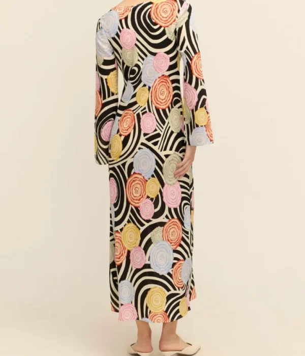 Dresses-Rixo Alondra Long Sleeve Dress in Whirlpool Floral