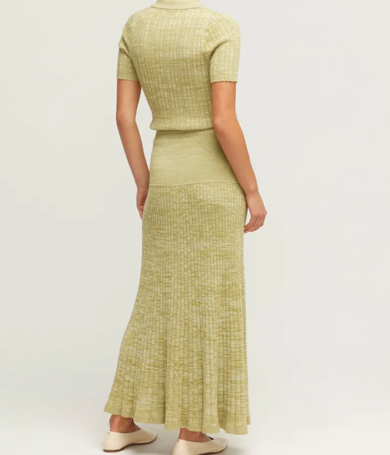 Skirts-Anna Quan Amber Maxi Skirt in Pesto