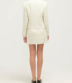 Jackets & Outerwear-Anine Bing Annita Jacket in Cream Tweed