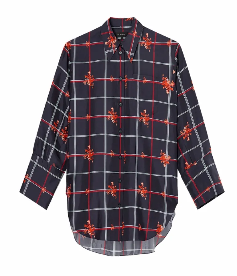 Tops-Lee Mathews Anya Shirt in Navy