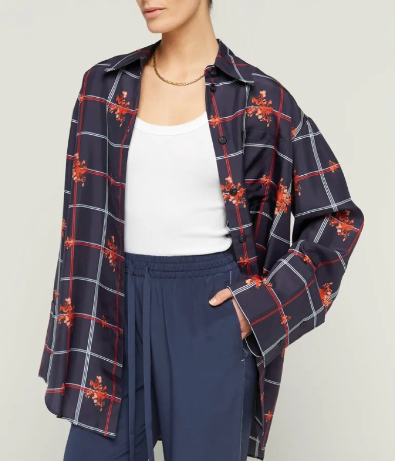 Tops-Lee Mathews Anya Shirt in Navy