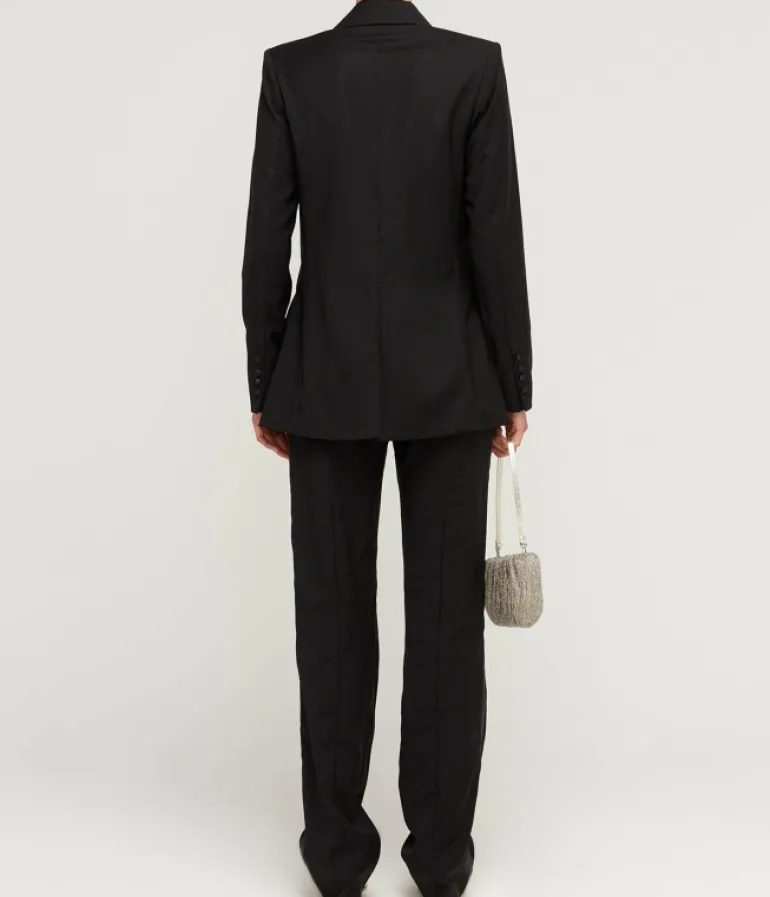 Jackets & Outerwear-Staud Arch Tuxedo in Black