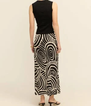 Skirts-Rixo Ardith Skirt in Whirlpool Mono