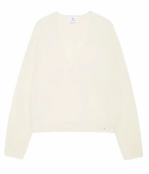 Knitwear-Anine Bing Athena Sweater in Ecru