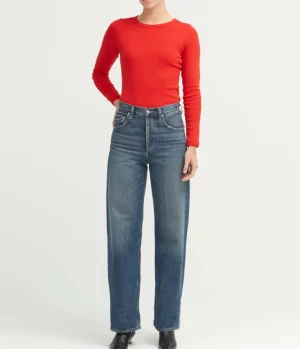 Denim-Mode Sportif Ayla Baggy Cuffed Crop Jean in Brielle