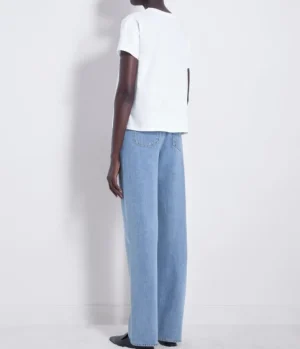 T-shirts & Tanks-Loulou Studio Basiluzzo T-Shirt in White