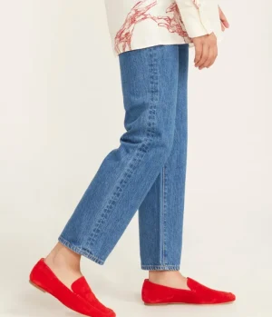 Flat Shoes-Staud Becks Soft Loafer in Chili