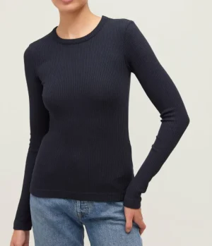 Tops-Citizens of Humanity Bina Long Sleeve Crewneck in Navy