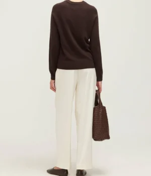 Knitwear-Samsoe Samsoe Boston Cashmere Blend Knit in Mole