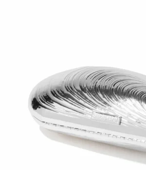 Bags-Simkhai Bridget Metal Oyster Shell Clutch in Silver