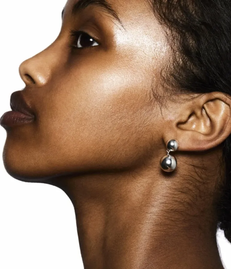 Jewellery | Earrings-Lie Studio Caroline Droplet Earring in Silver