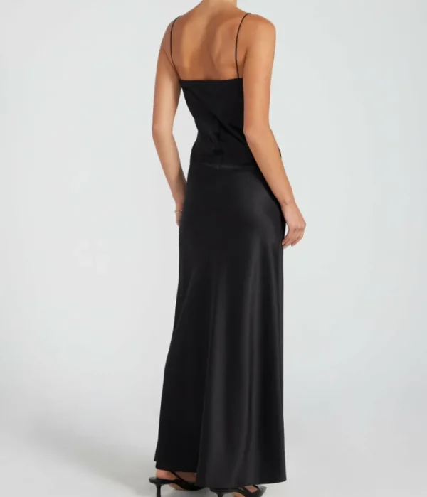 Dresses-Refine Carolyn Silk Slip Maxi Dress in Black