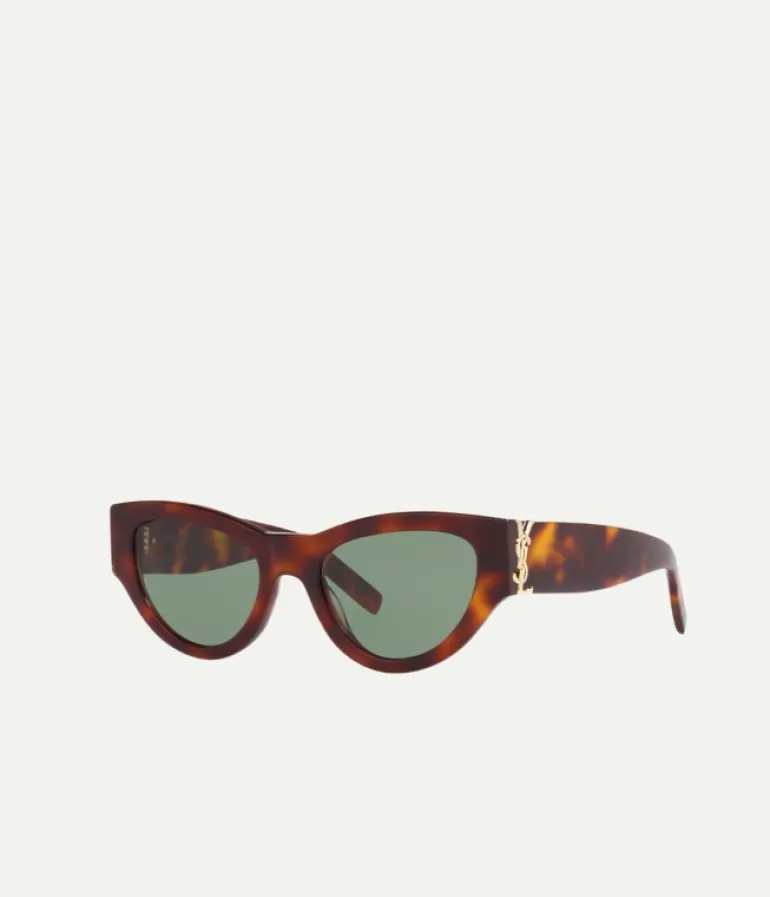 Sunglasses-Saint Laurent Cat-eye Shaped Sunglasses in Havana