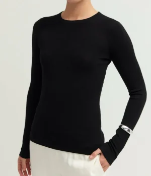 Knitwear-A.Emery Charlie Knit Top in Black