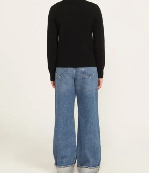 Knitwear-Samsoe Samsoe Charlotte Knit Sweater in Black