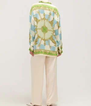 Tops-Alemais Checkmate Silk Shirt in Mulit