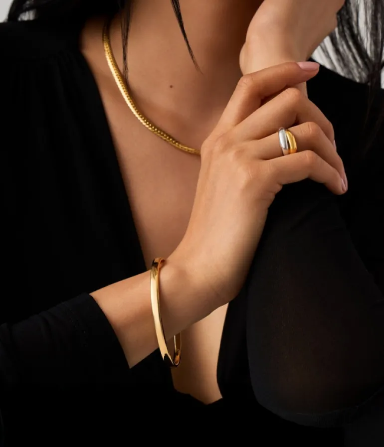 Jewellery | Bracelets-Mode Sportif Classic Bangle in Gold