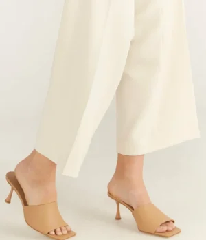 Heels & Pumps-Studio Amelia Classic Mule Heel in Beige