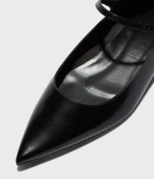 Flat Shoes-Aeyde Cleo Leather Flat in Black