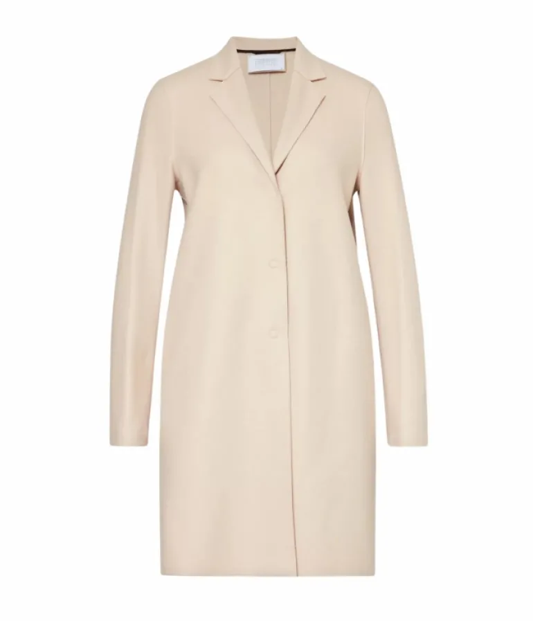 Jackets & Outerwear-Harris Wharf London Cocoon Coat in Cream