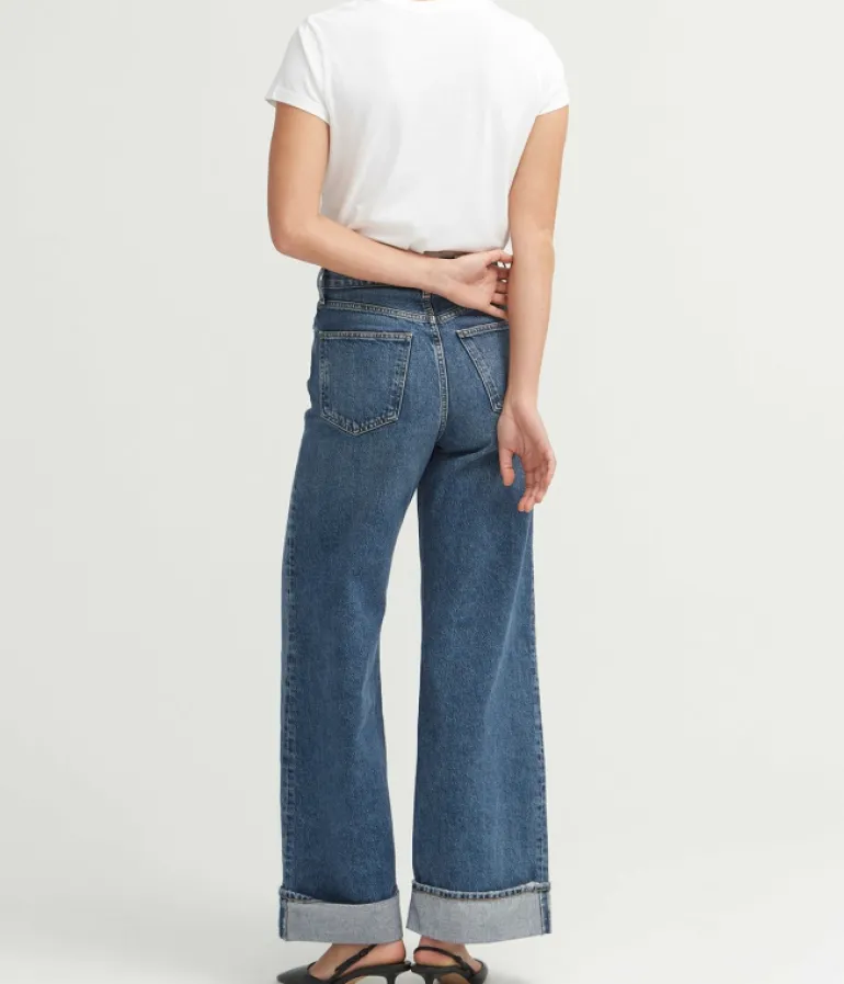 Denim-Agolde Dame High Rise Wide Leg Jean in Control