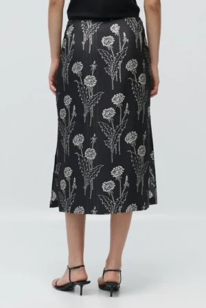 Tops-Oroton Dandelion Graphic Skirt in Black