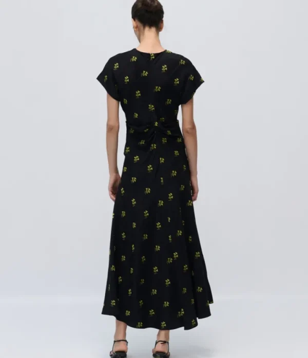 Dresses-Oroton Dandelion Jacquard Dress in Black