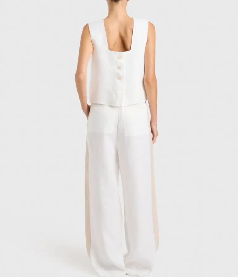 Tops-Bondi Born Delphi Square Neck Bodice in White