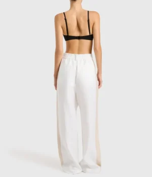 Pants-Bondi Born Delphi Two Tone Pant in White and Sand