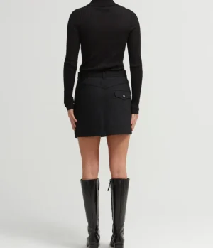 Skirts | Denim-Lee Mathews Denim Mini Skirt in Black