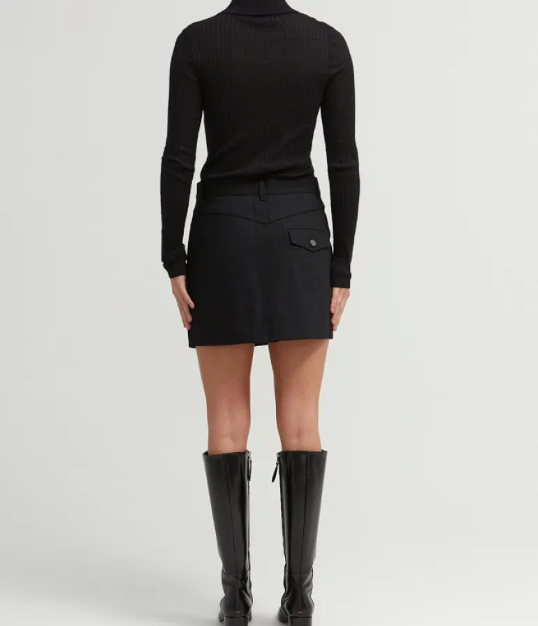 Skirts | Denim-Lee Mathews Denim Mini Skirt in Black