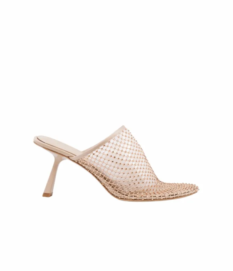 Heels & Pumps-Studio Amelia Dolly Mesh Mule in Nude