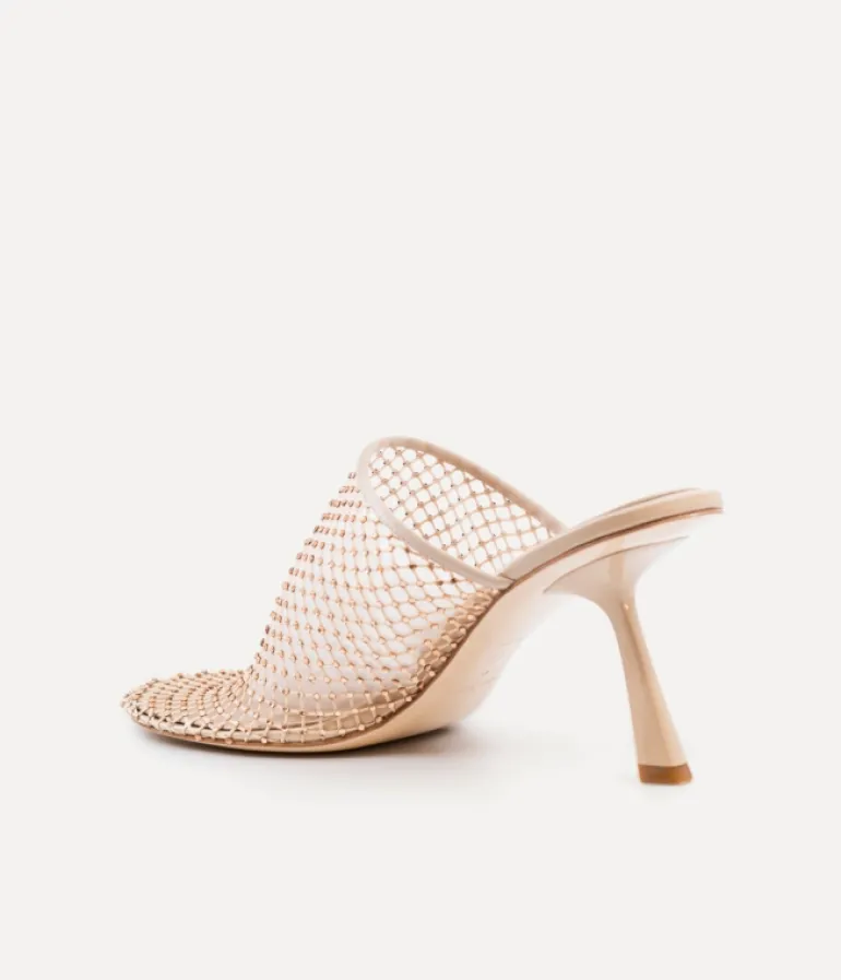 Heels & Pumps-Studio Amelia Dolly Mesh Mule in Nude