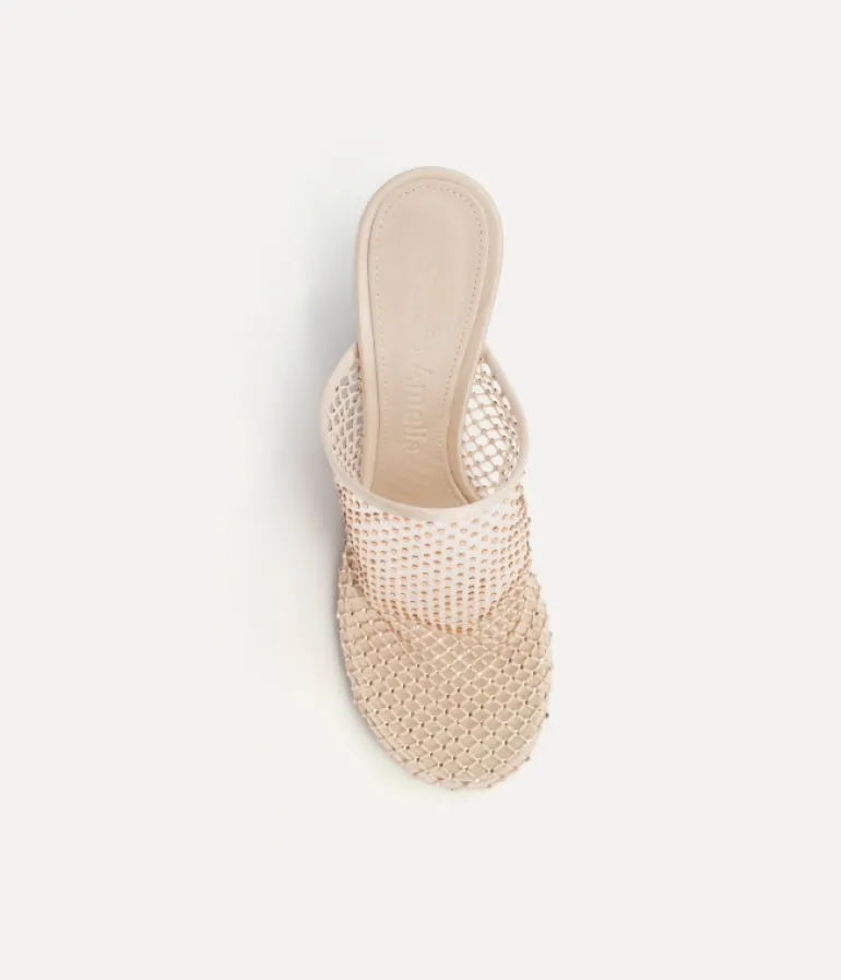 Heels & Pumps-Studio Amelia Dolly Mesh Mule in Nude