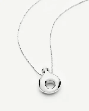 Jewellery | Necklaces-Missoma Donut Bottle Pendant Necklace with Mother of Pearl in Silver