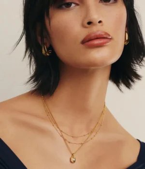 Jewellery | Necklaces-Missoma Double Chain Necklace in Gold