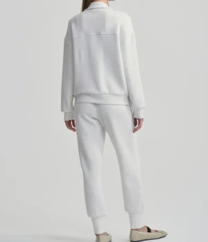 Loungewear-Varley Elizabeth Jacket in Ivory Marl