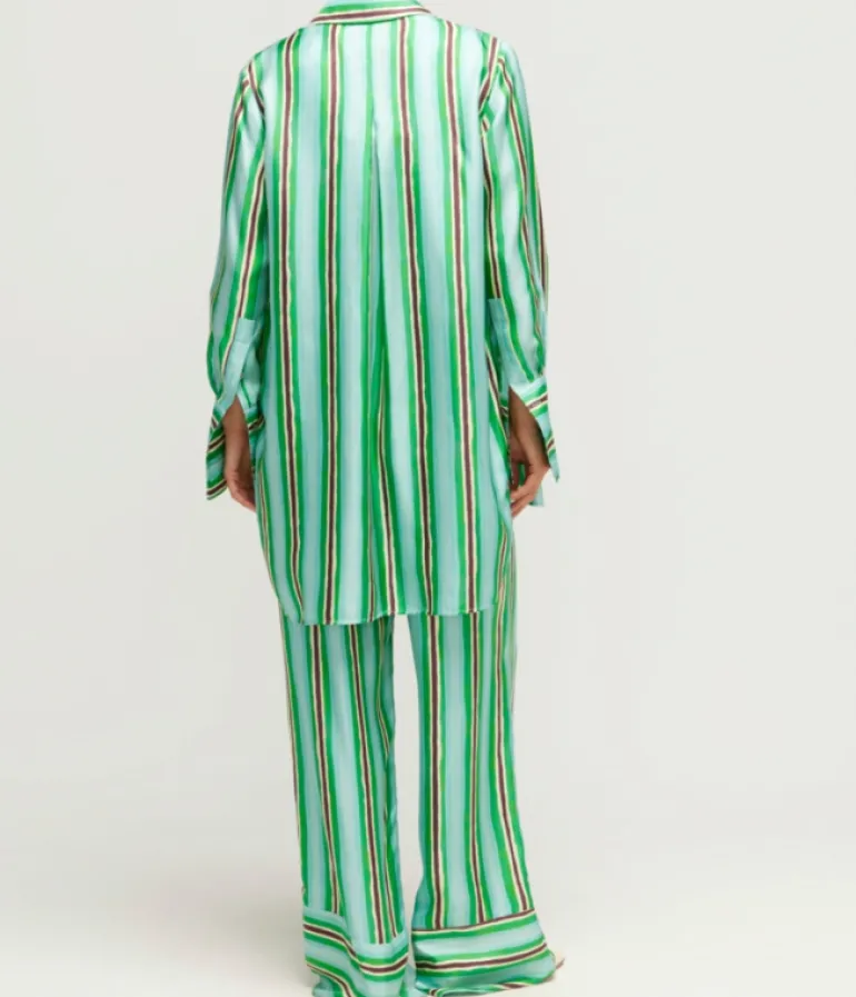 Tops-Lee Mathews Ellie Long Sleeve Shirt in Aqua