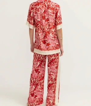 Pants-Hansen & Gretel Empress Relaxed Pant in Scarlet Garden