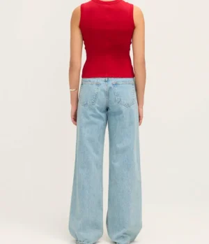T-shirts & Tanks-Flore Flore Esme High Neck Tank in Red