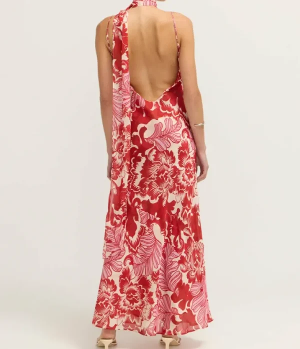 Dresses-Hansen & Gretel Florencia Midi Dress in Scarlet Garden