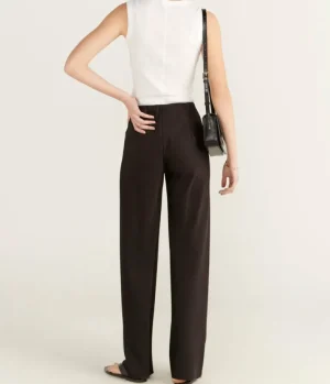 Pants-Vince Fluid Bias Pant in Black