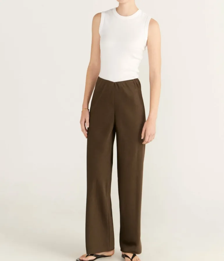 Pants-Vince Fluid Bias Pant in Vine