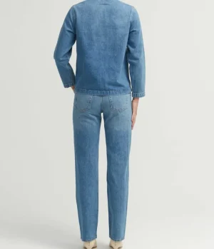 Denim-Anine Bing Gavin Long Jean in Atlantic Blue